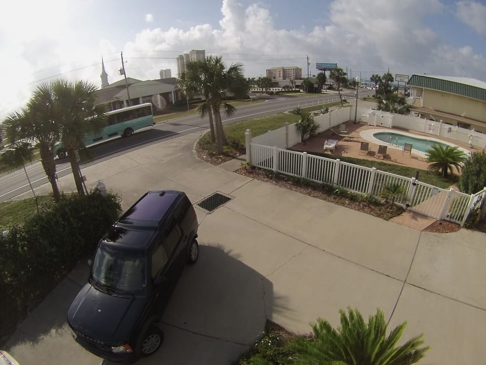 Anchors Away Beach House Parking Area. 
