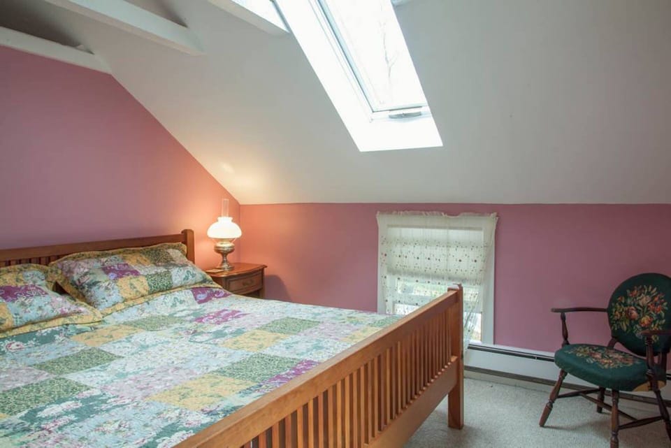 Master Bedroom, King sized mission bed. 
