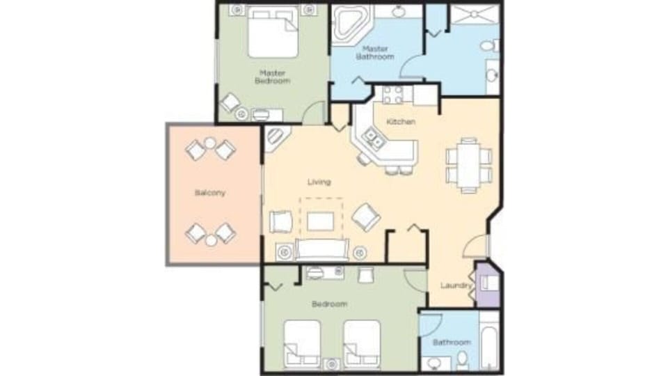This plan is for a 2 bedroom, but the 3 bedroom is better with 3 :)