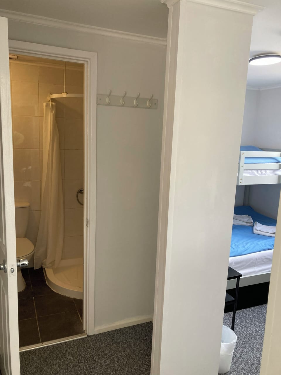 Family Room | Bathroom | Shower, hair dryer, towels, soap