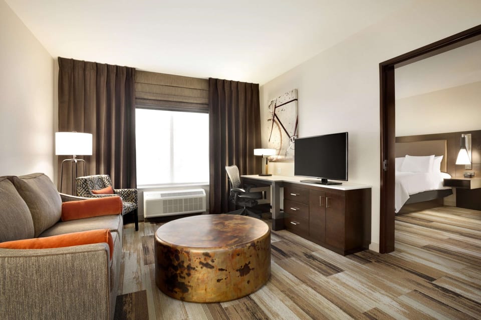 Suite, 1 King Bed, Accessible, Bathtub | Premium bedding, desk, laptop workspace, blackout drapes