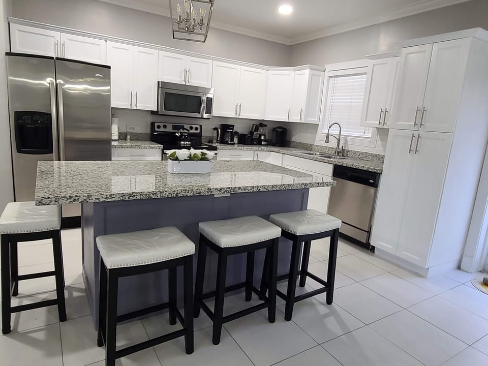 Kitchen with all modern appliances and supplies
