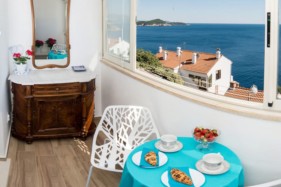 BREAKFAST AND BEAUTIFULL SEA VIEW FROM APARTMENT BALCONY