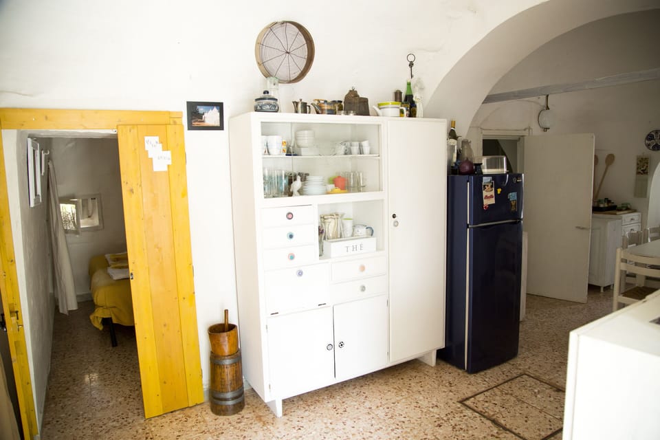 Yellow Room entrance and part of the kitchen