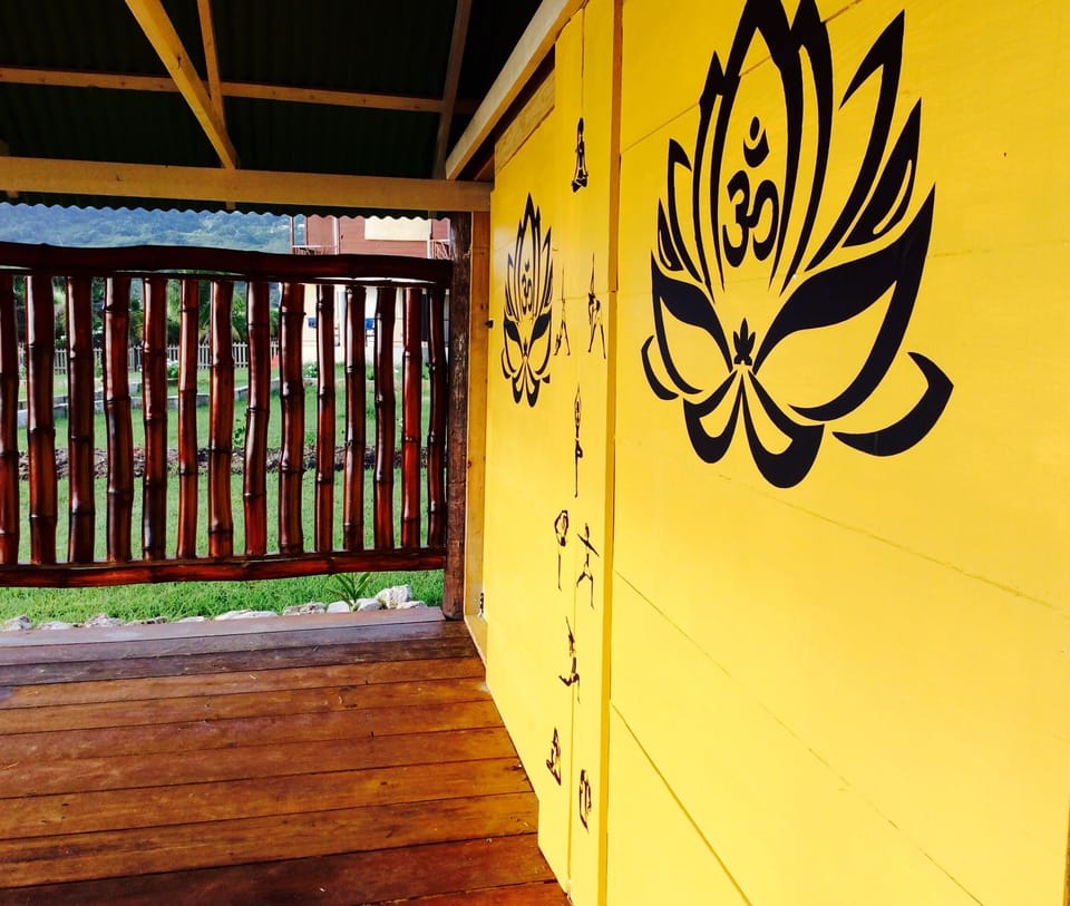 Yoga/meditation space at the end of the garden!