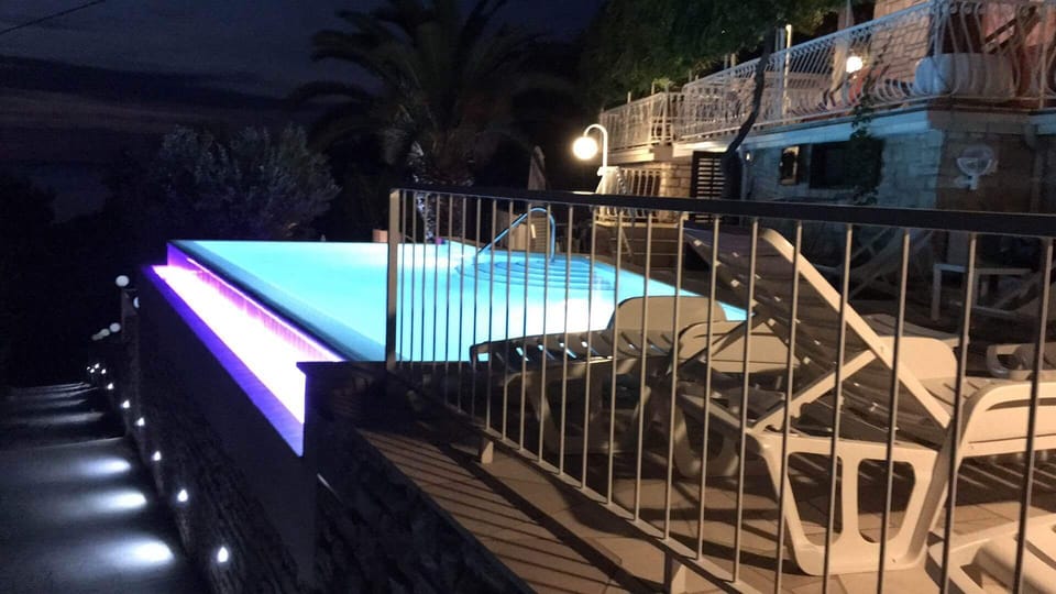 House front in the evening