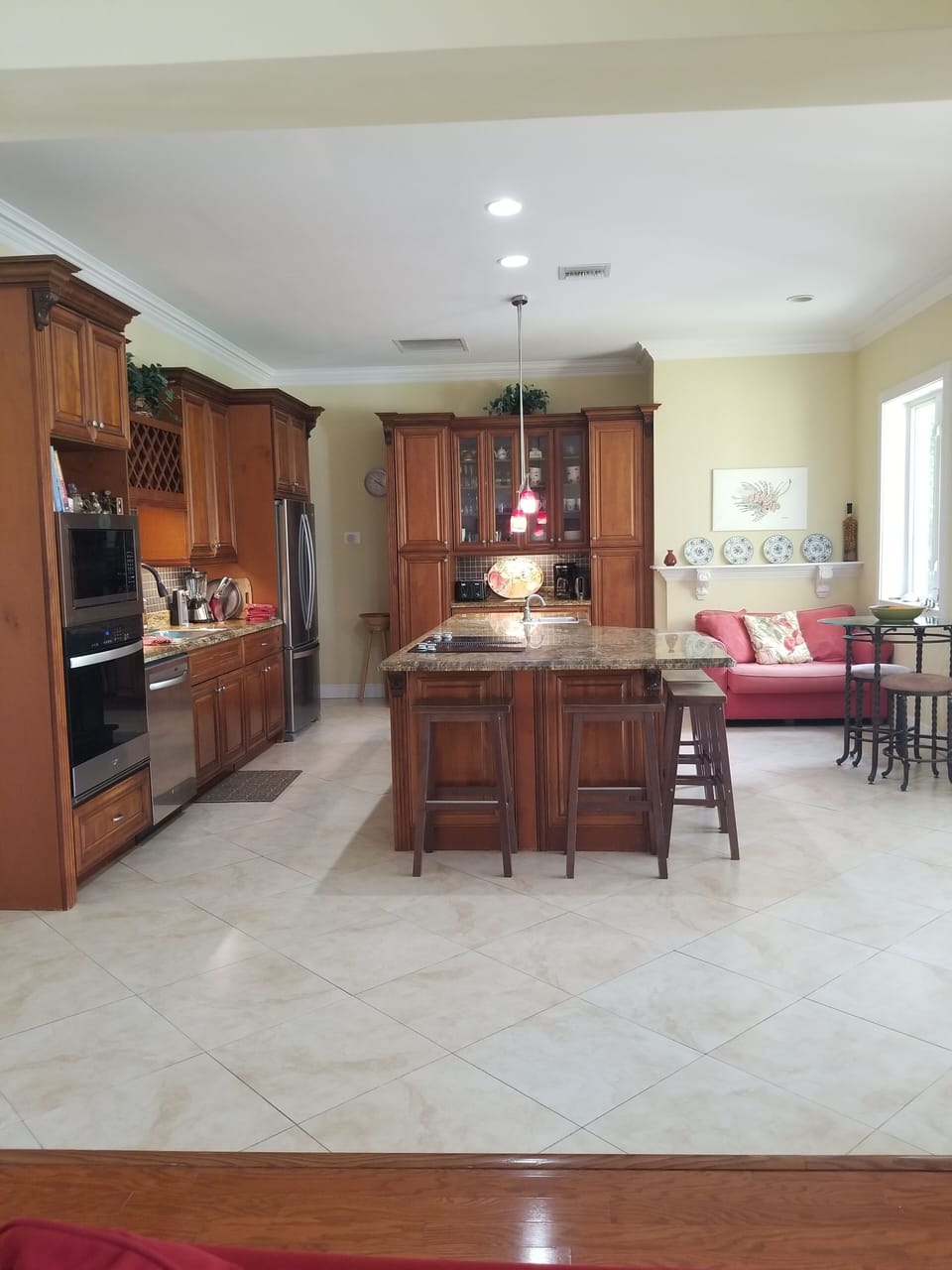 Great kitchen for socializing while cooking your catch of the day