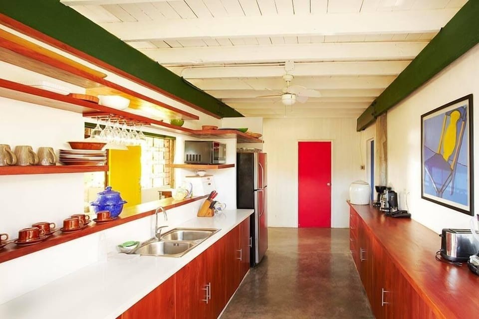 Full spacious kitchen.  Direct access to swimming pool, outdoor dining table