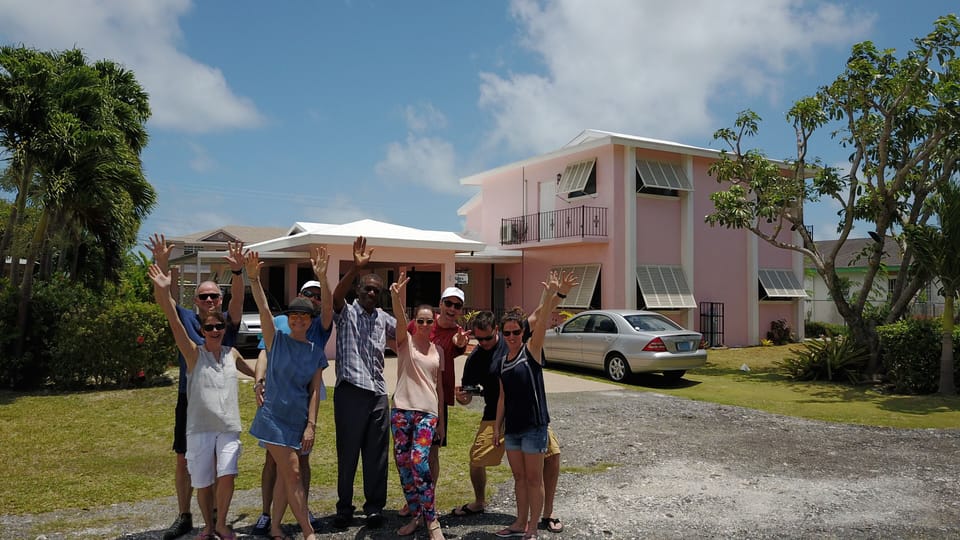 Happy guests with a happy host!
