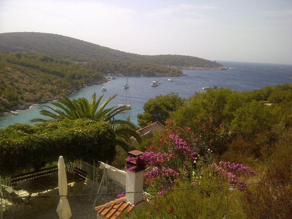 The view over the main terrace