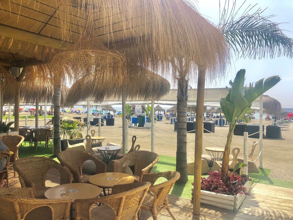 Beach bar 5 min walk from the apartment