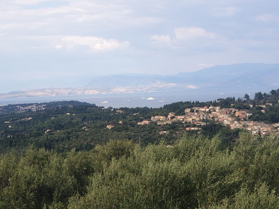 view to a neighborring village