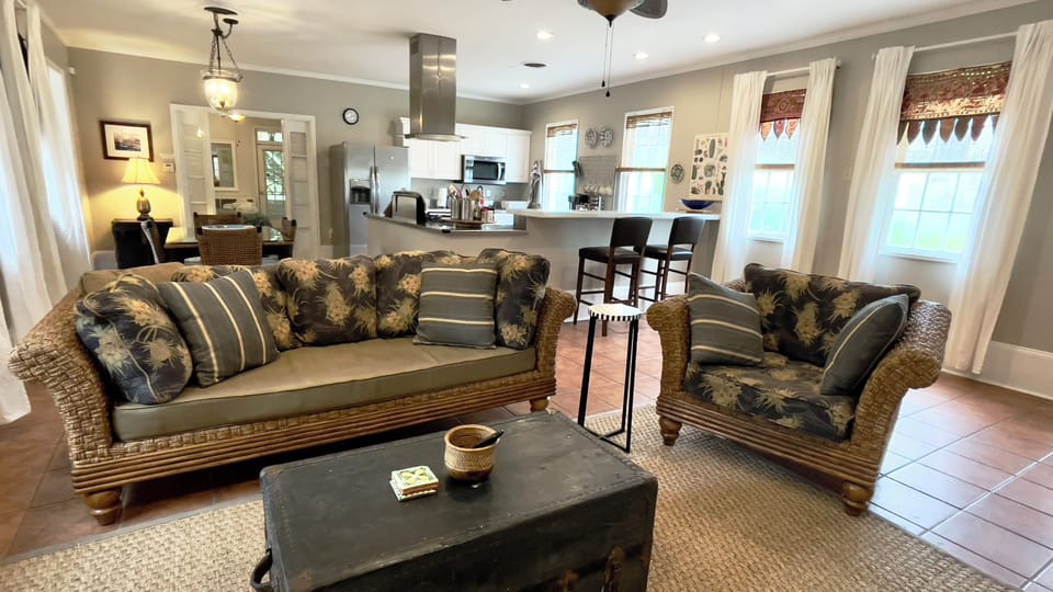 Living area -cozy yet still spacious!