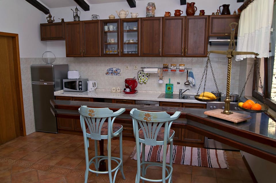 the kitchen