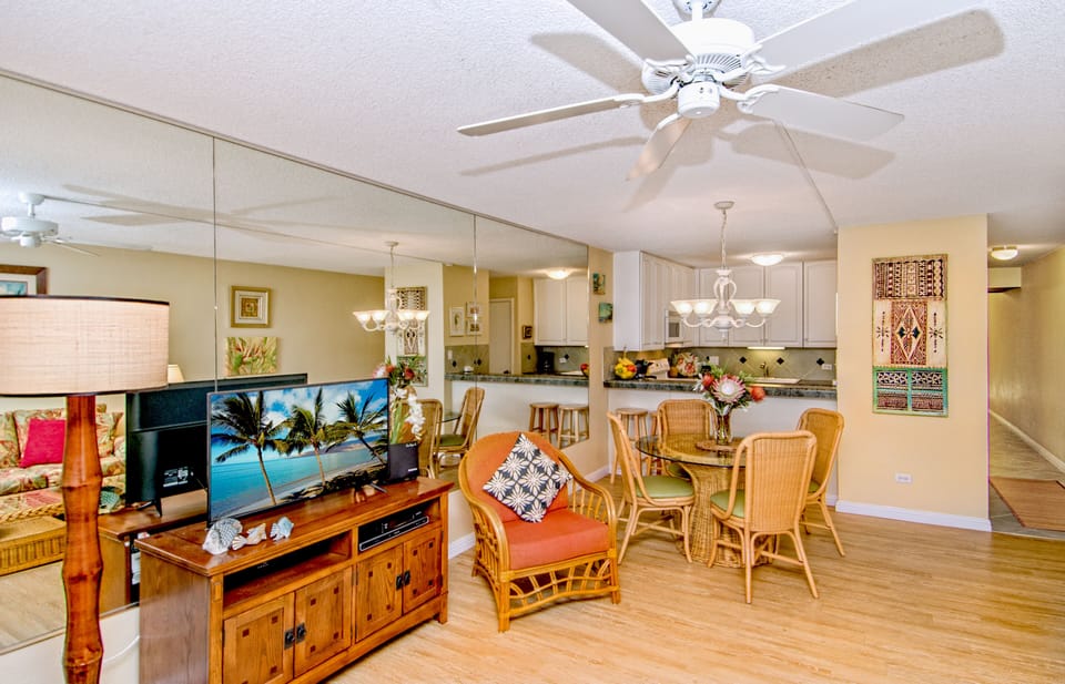 Living Room, view into Kitchen
