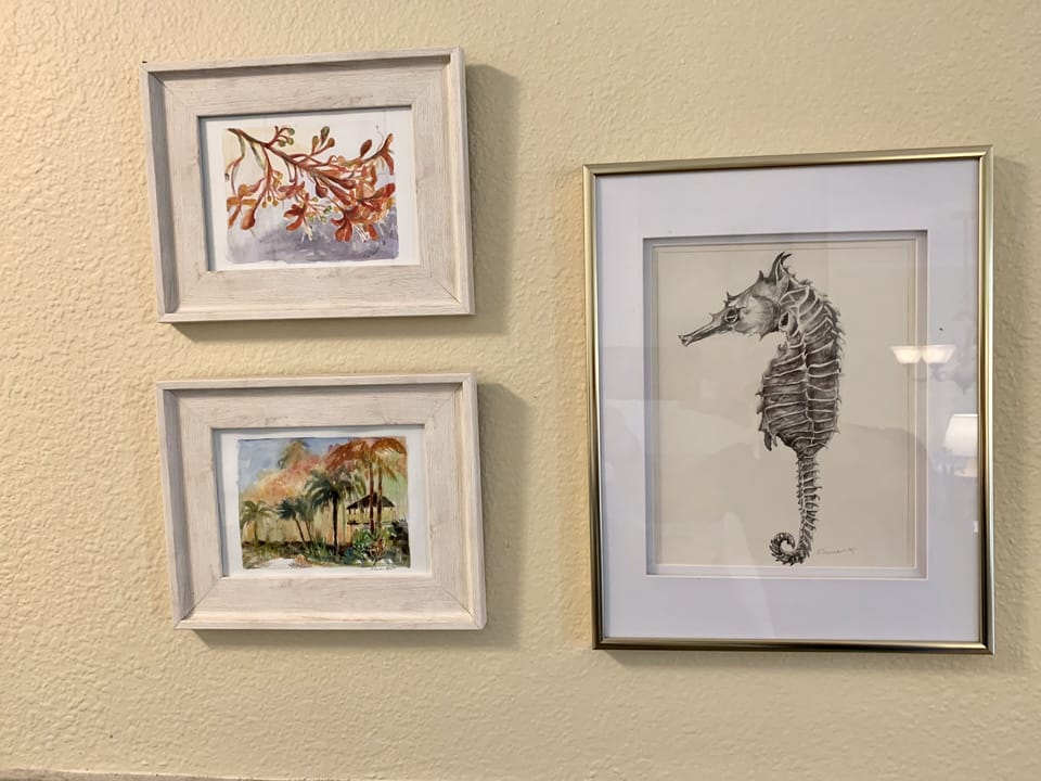Original art throughout the condo