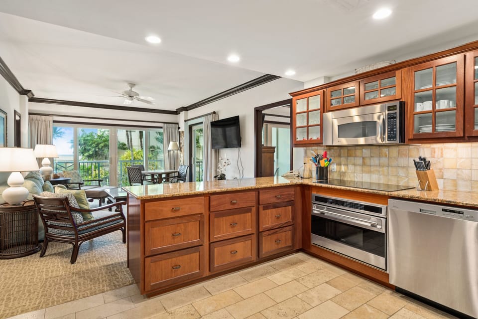View Facing Living Room From Kitchen