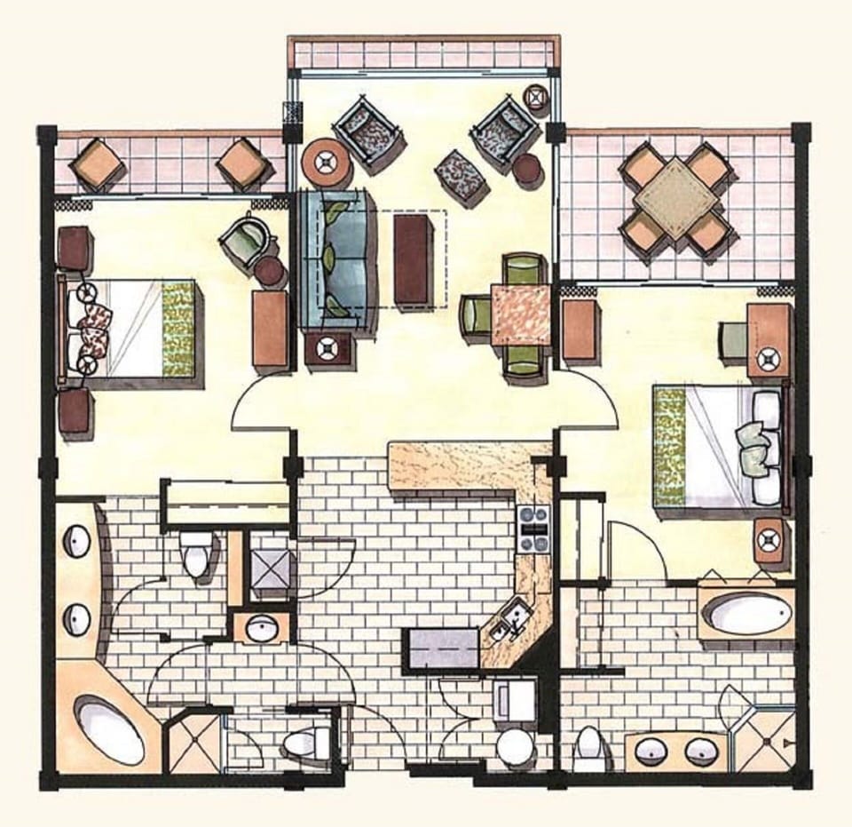 Floorplan of Unit F204