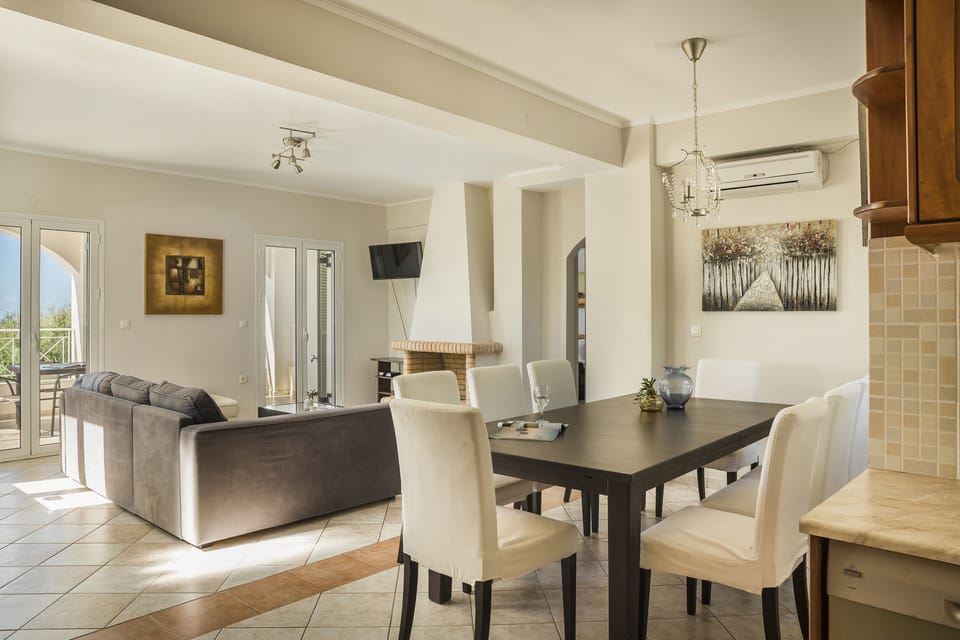 Living Room, Fireplace, Dining Area