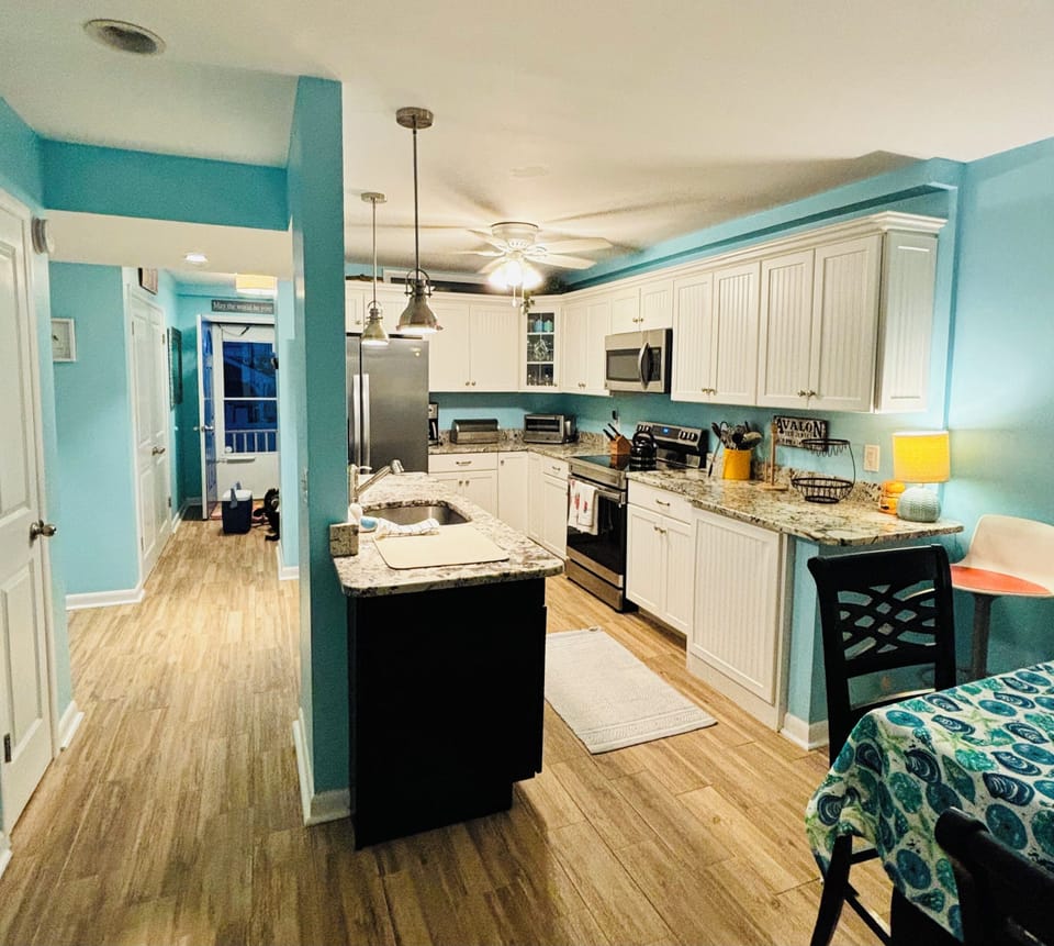Fully stocked Kitchen with new high end stove, Refrigerator and dishwasher