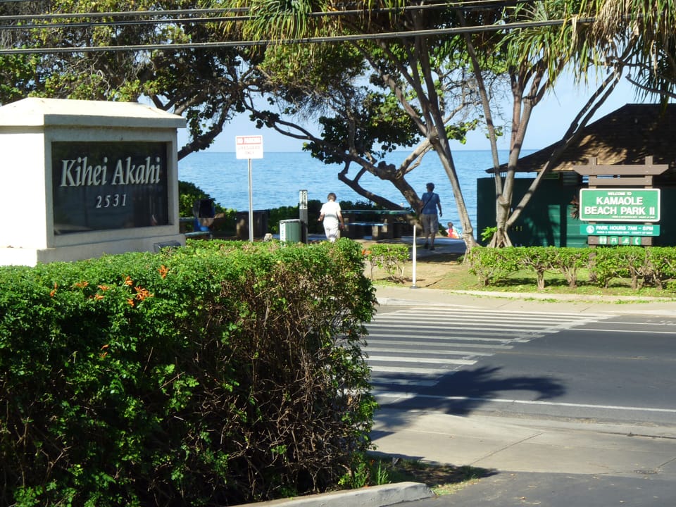 Condo. Crosswalk.  Beach. Seriously, 200 steps from our door