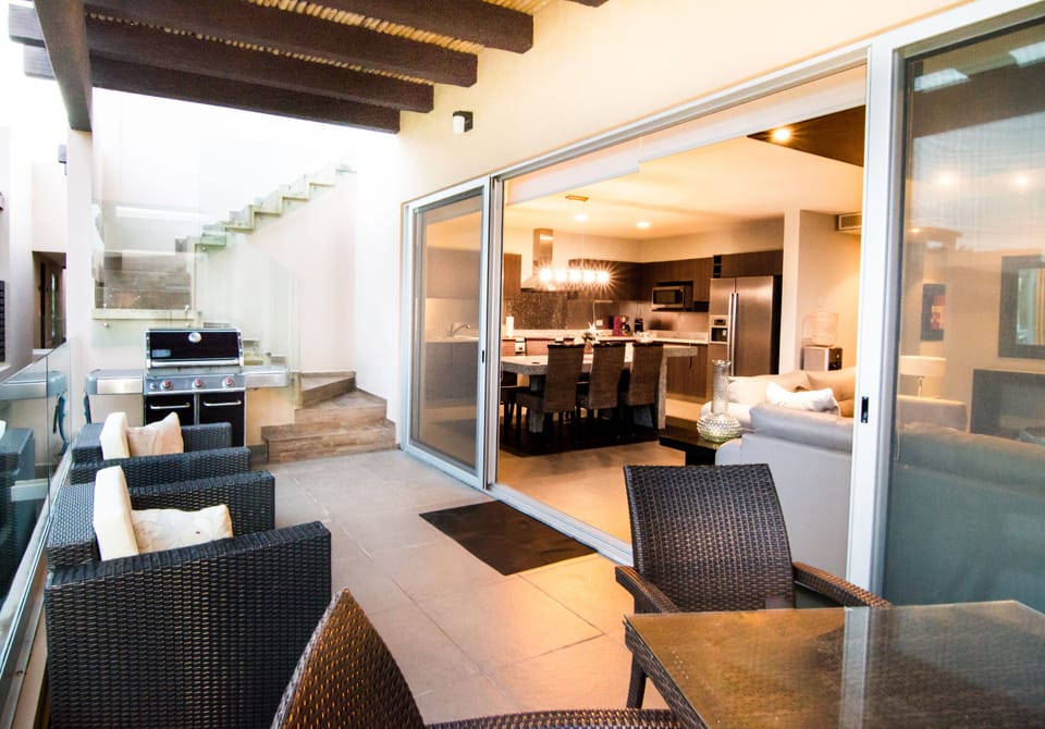 Great balcony attached to the living space with large bbq