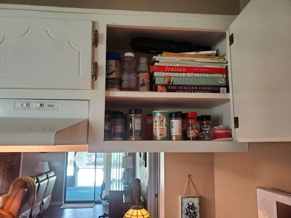 Spices and cookbooks for your use