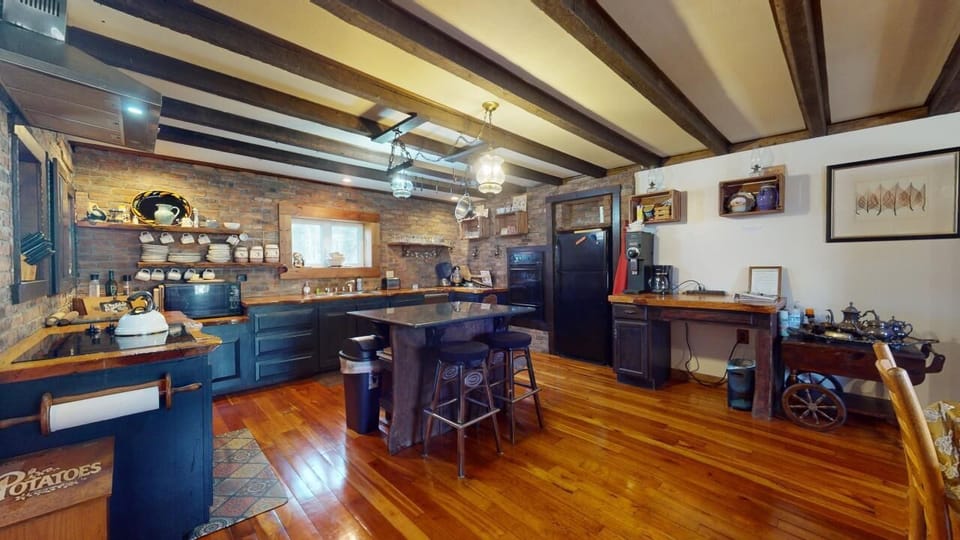 View of kitchen from the entrance to the dining room
