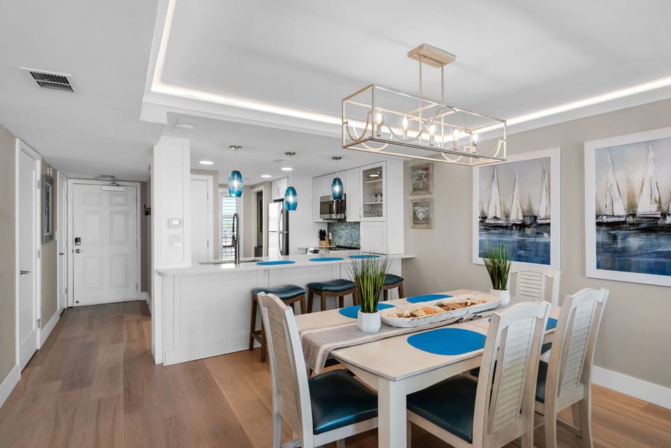 Dining room table and breakfast bar