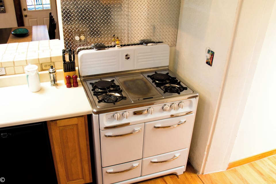 Wedgewood gas range.
