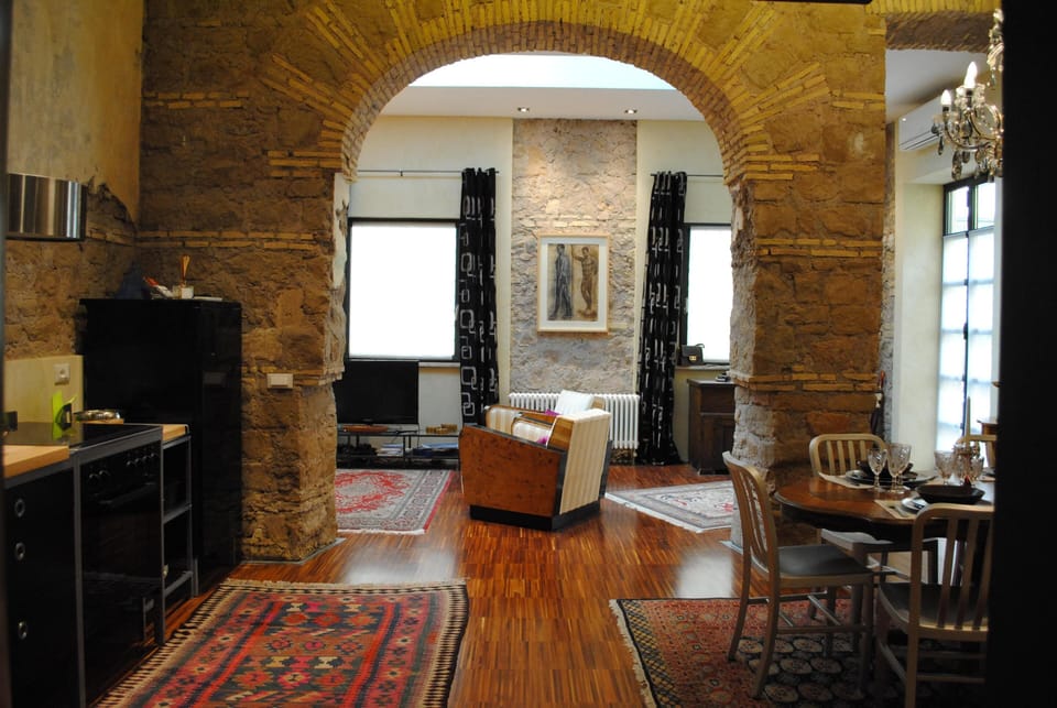 Comfortable sitting and relax area with tv satellite and cromecast music system