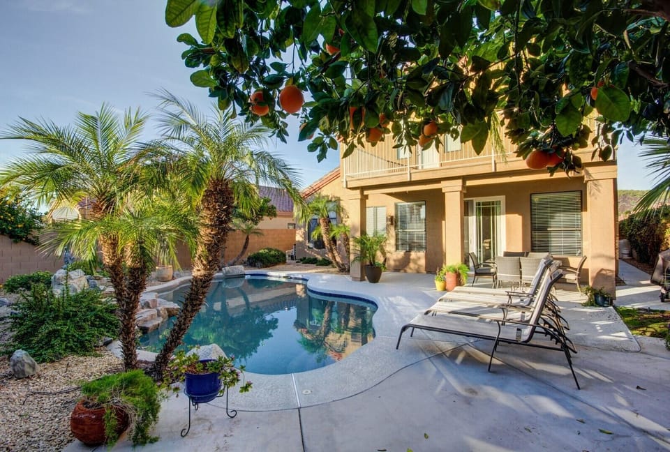 Expansive deck to sunbathe in your private oasis