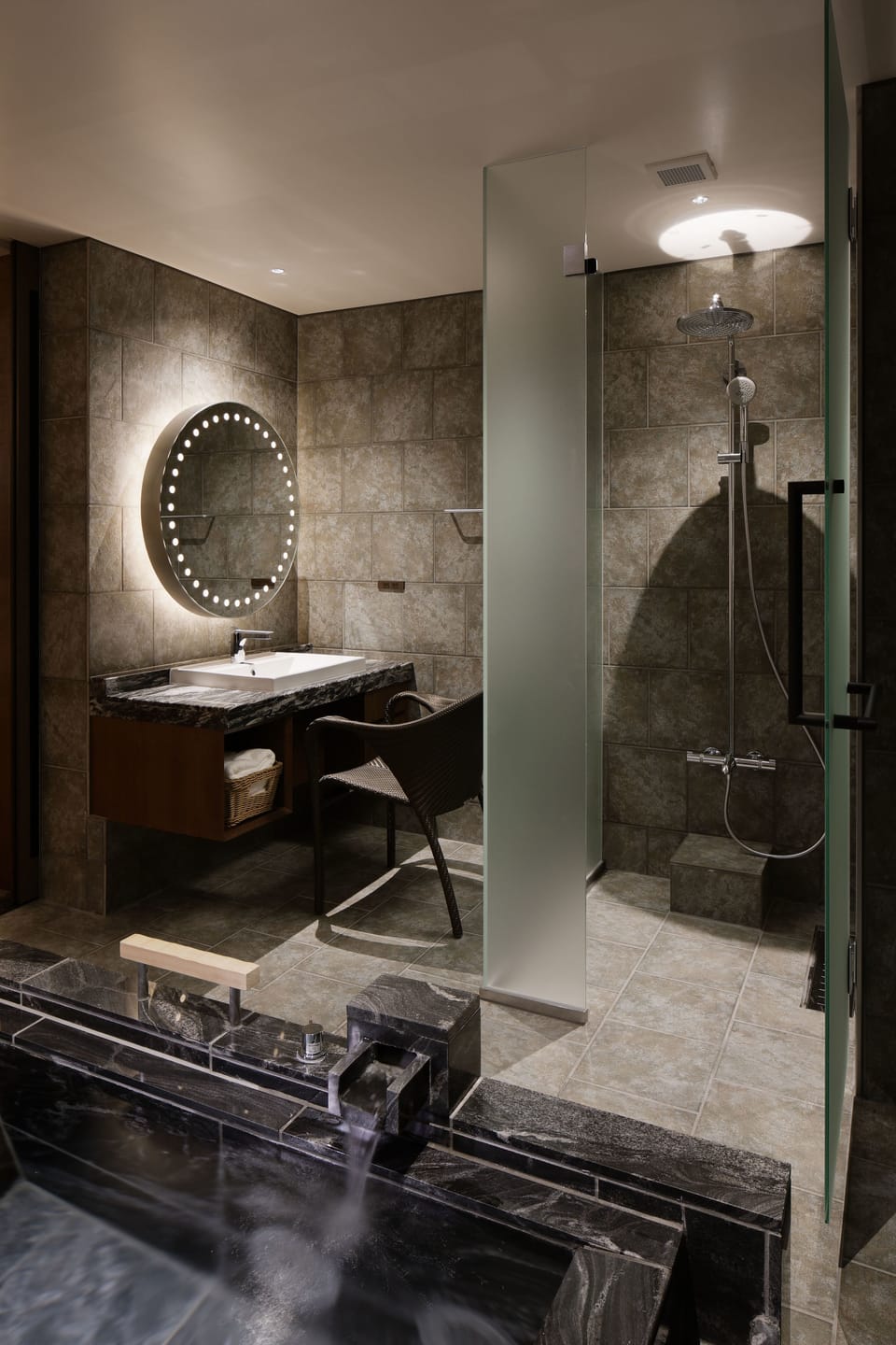 Double Room (1st Floor), Included French dinner and breakfast, Non Smoking | Bathroom | Separate tub and shower, spring water tub, rainfall showerhead