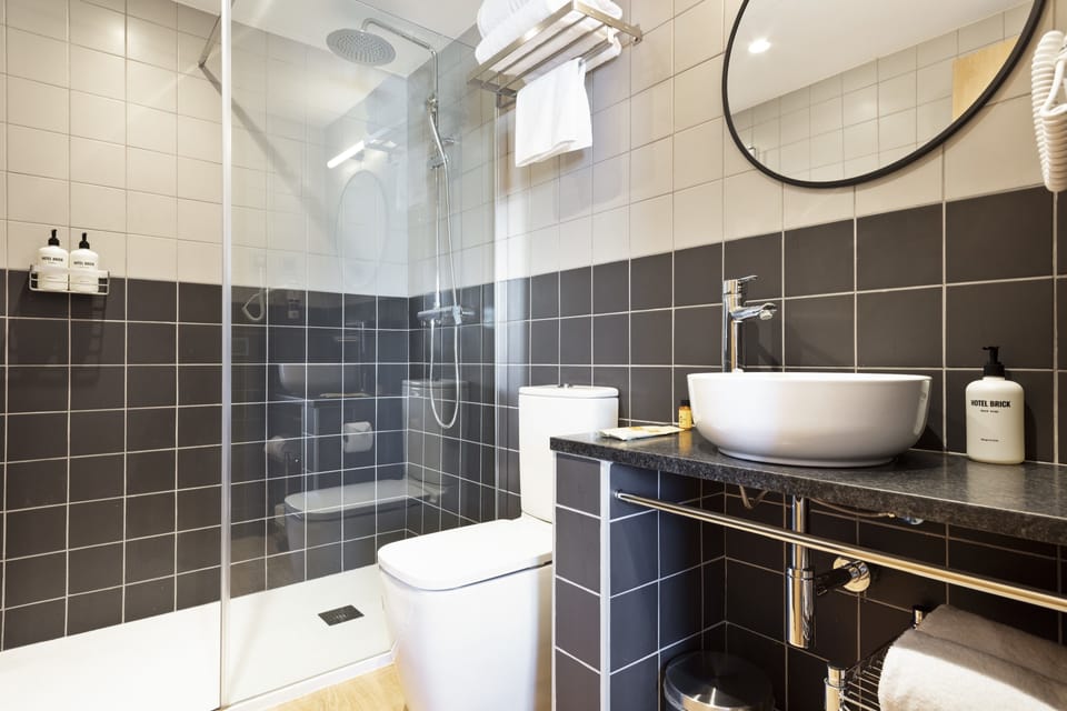 Free toiletries, hair dryer, towels