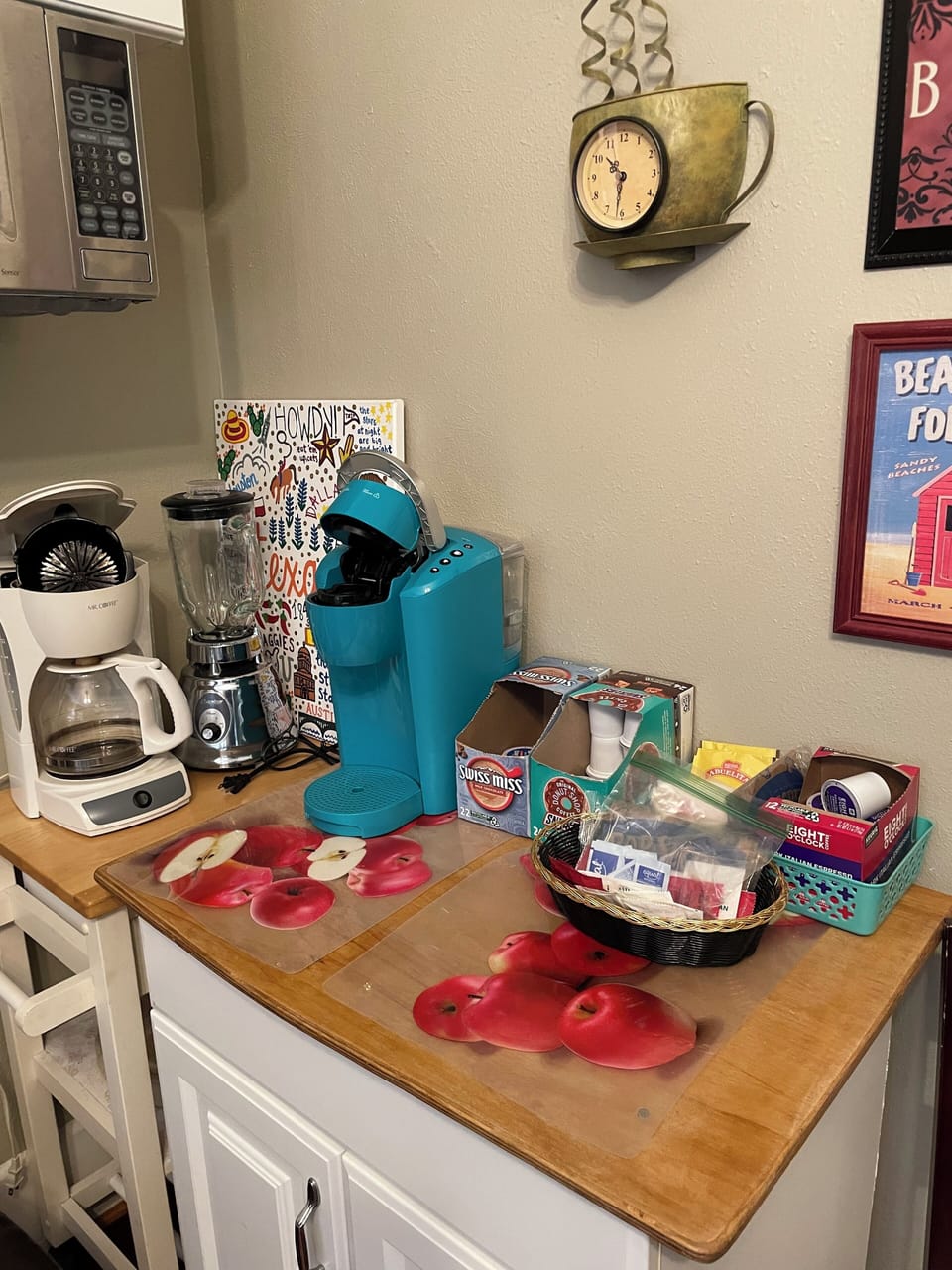 Blender, Mr. Coffee, and Keurig