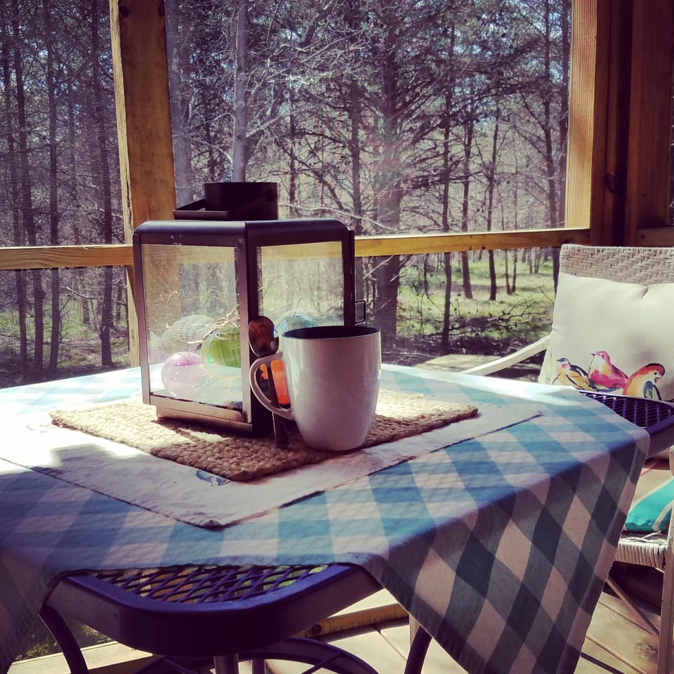 Coffee on the deck