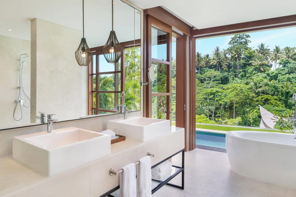 Villa, 1 King Bed, Balcony, Resort View (Balcony) | Bathroom | Separate tub and shower, rainfall showerhead, designer toiletries