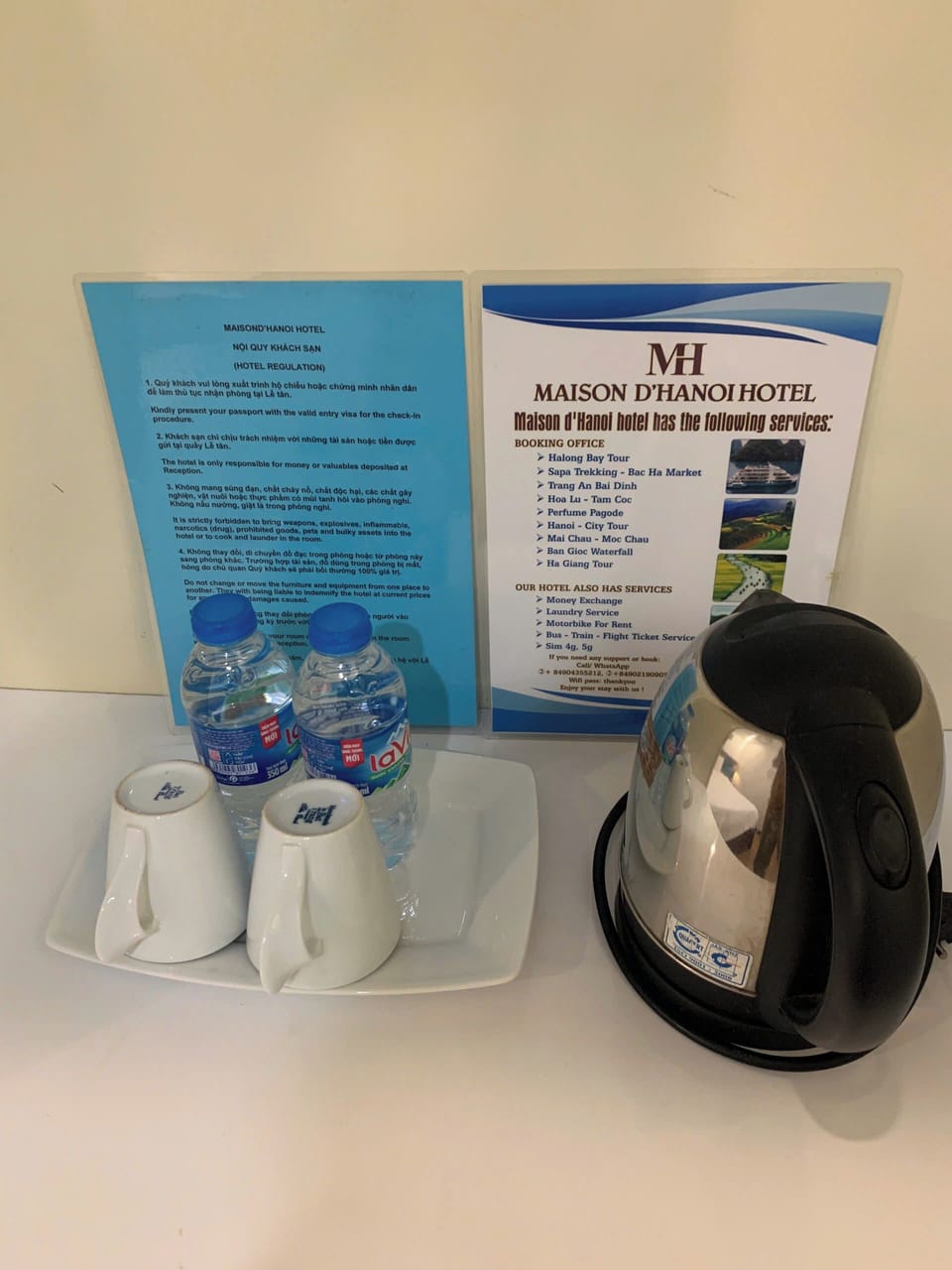 Shower, free toiletries, hair dryer, slippers