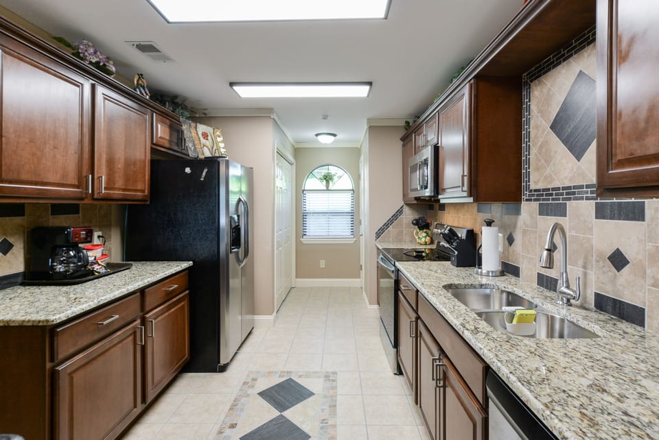 Plenty of counter space in the Kitchen