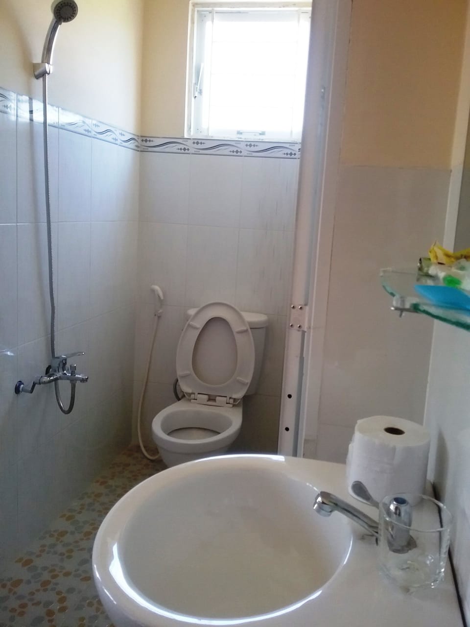Shower, free toiletries, hair dryer (on request), slippers