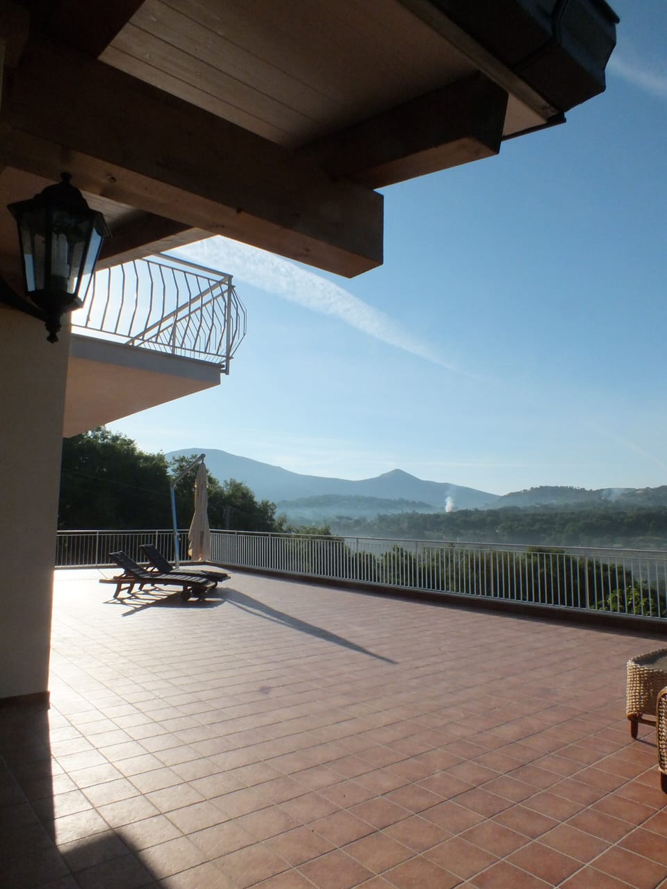 View from the terrace in the morning 