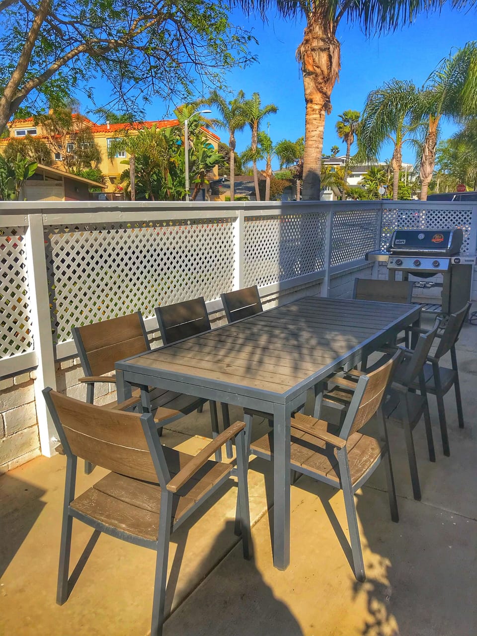 Outdoor patio and grill