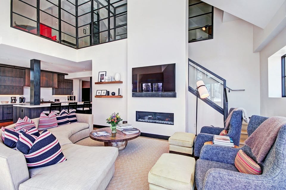 Condo, 5 Bedrooms | Living area | Flat-screen TV, fireplace, video-game console, DVD player