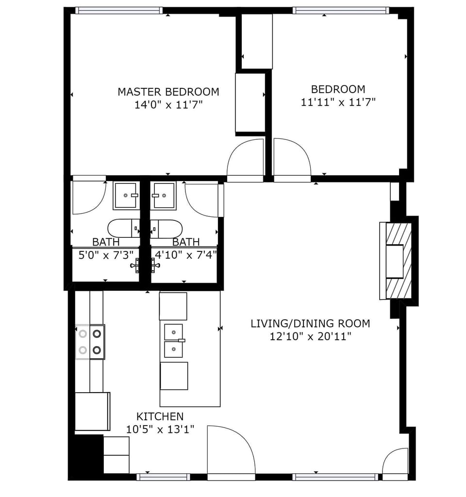 Condo, 2 Bedrooms | Floor plan