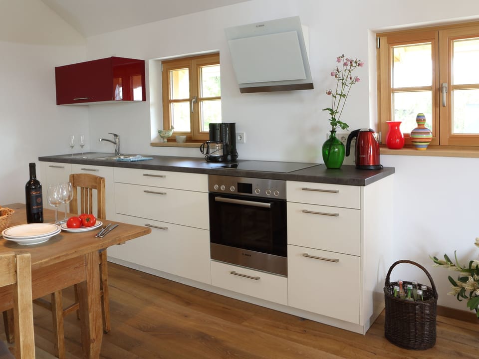 Comfort Apartment, 1 Bedroom | Private kitchen | Fridge, microwave, oven, stovetop