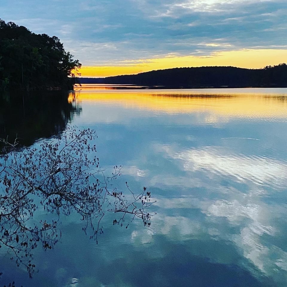 Sunset on the waters edge