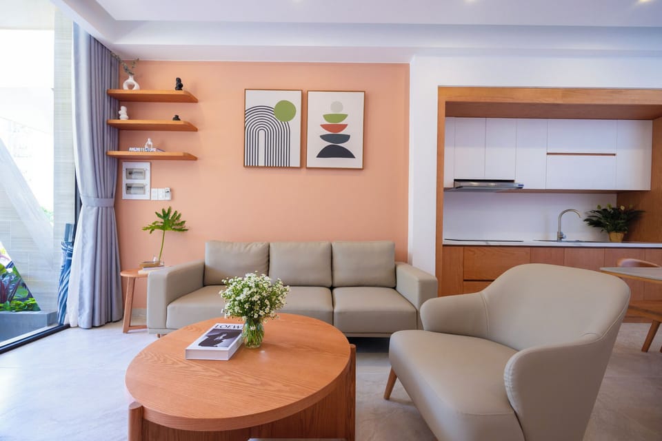 Two-Bedroom Deluxe Apartment with Garden View (Newly Built) | Private kitchen | Coffee/tea maker, electric kettle, cleaning supplies