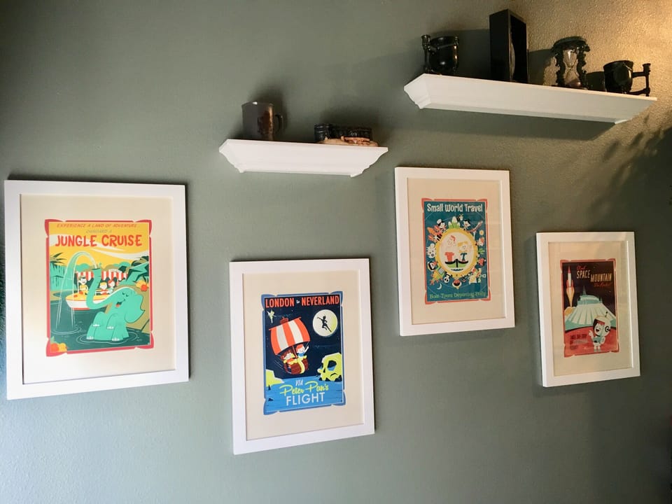 Breakfast Nook includes Artwork Featuring Famous Disney World Rides