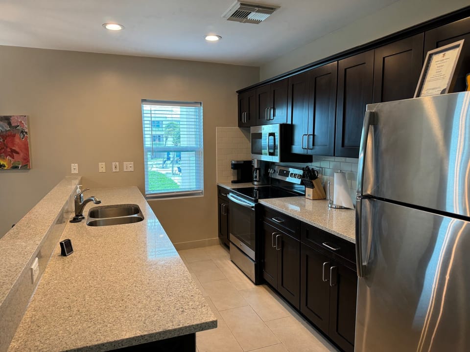 Efficient fully stocked kitchen
