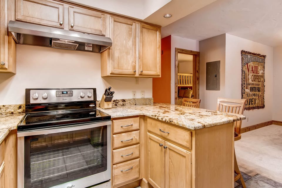 Kitchen with Stainless Steel Appliances and Granite Countertops